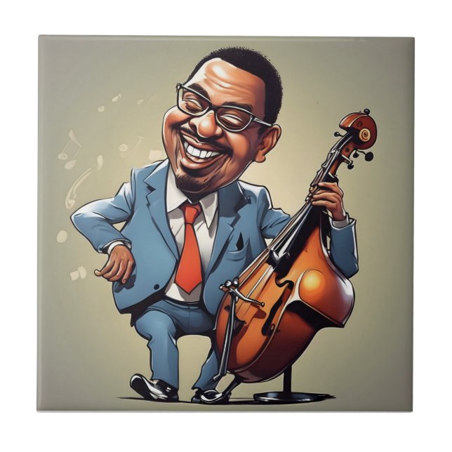 jazz musicians ceramic tile (Front)