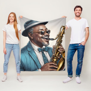 jazz musicians fleece blanket