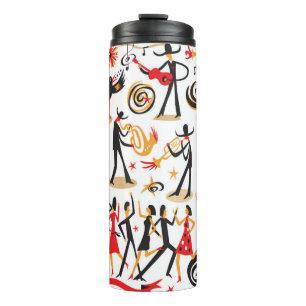 jazz musicians - icons set . Isolated on white bac Thermal Tumbler