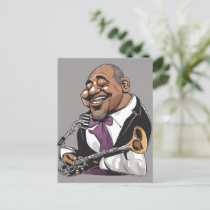 jazz musicians postcard