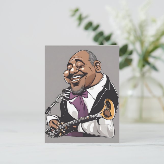 jazz musicians postcard (Standing Front)
