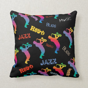 Jazz Musicians Retro Blues Music POP ART Cushion