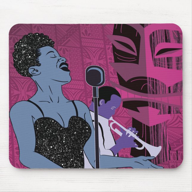 Jazz nightclub singer mouse pad (Front)