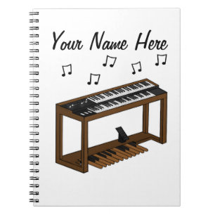 Jazz Organ Organist Music Teacher Custom Notebook