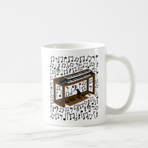 Jazz Organ With Musical Notes, Organist Musician Coffee Mug