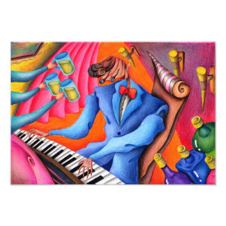 Jazz pianist photo print