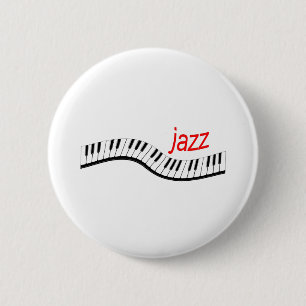 Jazz Piano 6 Cm Round Badge