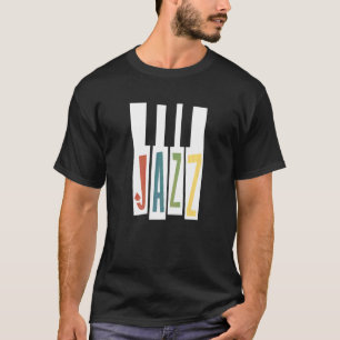 Jazz Piano Keys Vintage Jazz Musician T-Shirt