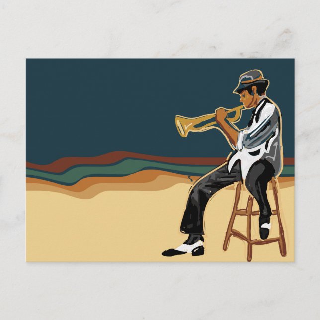 Jazz Player Postcard (Front)