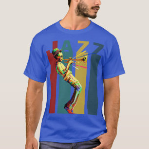 Jazz Retro design with a jazz trumpet player 1 T-Shirt