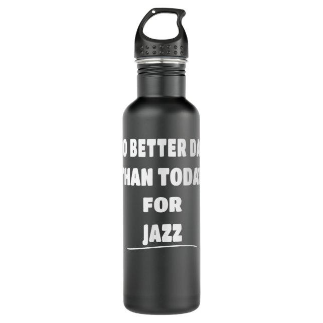 Jazz Saxaphone Jazz Day Jazz Gift 710 Ml Water Bottle (Front)