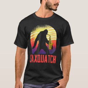 Jazz Saxophone Bigfoot Saxsquatch Musician For Sax T-Shirt