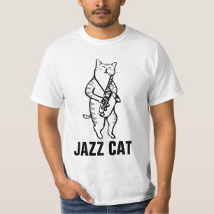 JAZZ Saxophone Cat T-shirts funny
