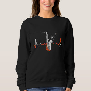 Jazz Saxophone Heartbeat Sweatshirt