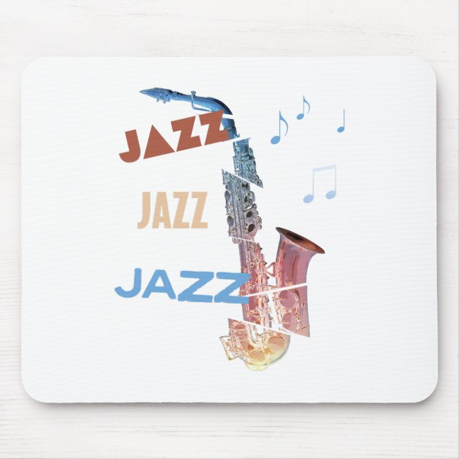 Jazz Saxophone Modern Art Mouse Pad (Front)