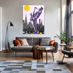 Jazz Saxophone player Canvas Print