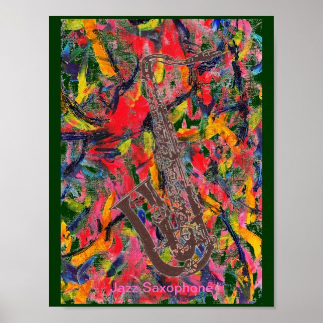 Jazz Saxophone Poster (Front)