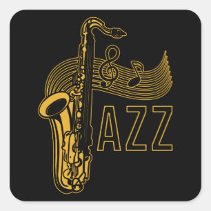 Jazz Saxophonist Gift Square Sticker