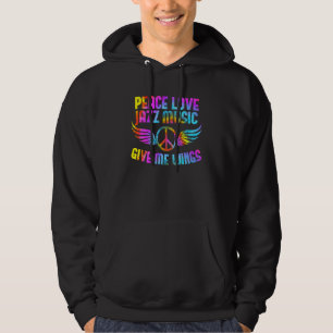 Jazz saying peace sign jazz music peace love jazz hoodie