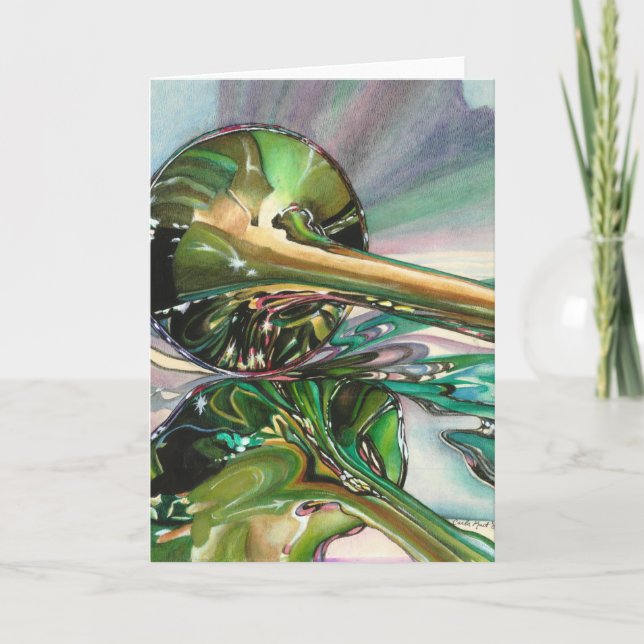 Jazz Shine Blank Note Card - Customized (Front)
