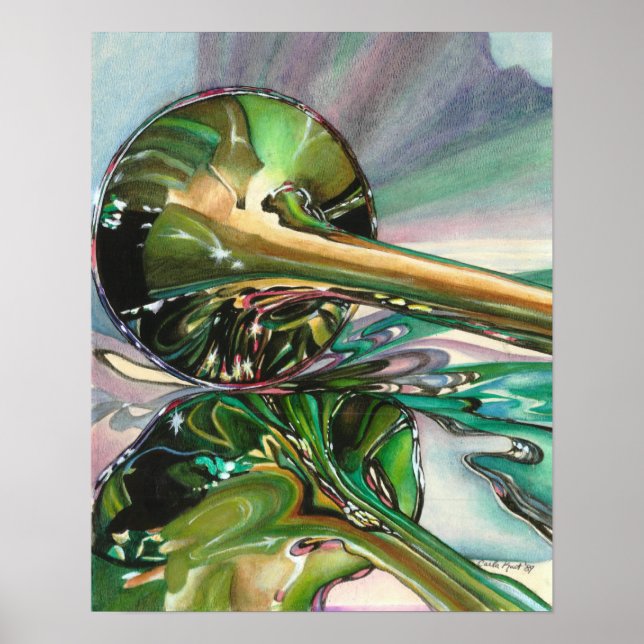 Jazz Shine Watercolor Print (Front)