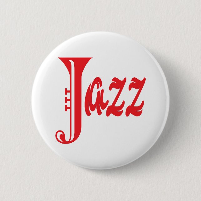 Jazz sign 6 cm round badge (Front)