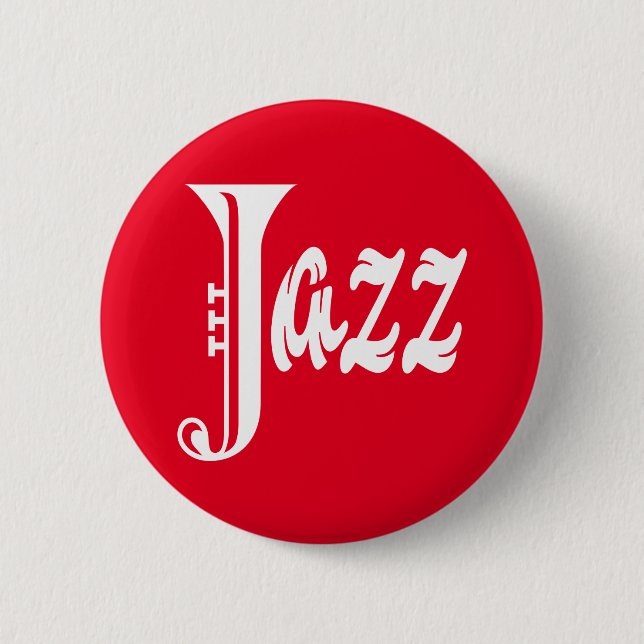 Jazz sign 6 cm round badge (Front)