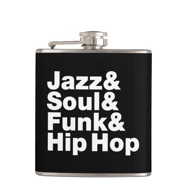 Jazz & Soul & Funk & Hip Hop Hip Flask (Front)