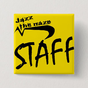 jazz staff 15 cm square badge