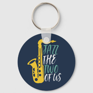Jazz The Two Of Us Funny Music Puns Key Ring