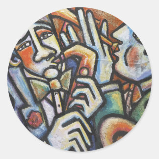 Jazz TIme Classic Round Sticker