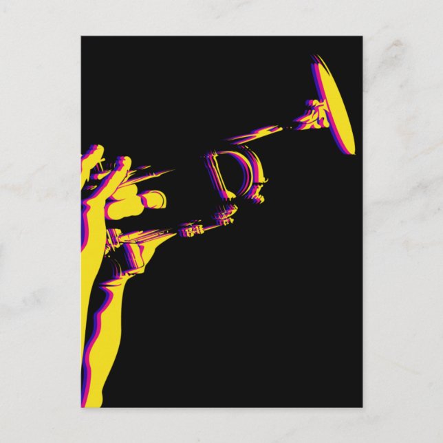 Jazz Trumpet Player Postcard (Front)