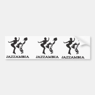 JAZZAMBIA bumper sticker White