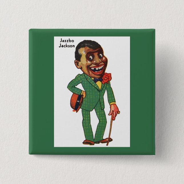 Jazzbo Jackson 15 Cm Square Badge (Front)