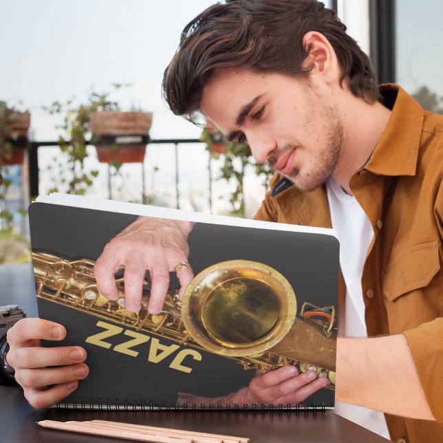 Jazzman Playing Gold Saxophone Photo Planner (In Situ)
