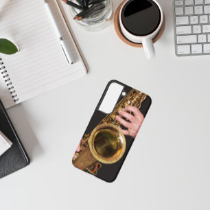 Jazzman Playing Gold Saxophone Samsung Galaxy Case