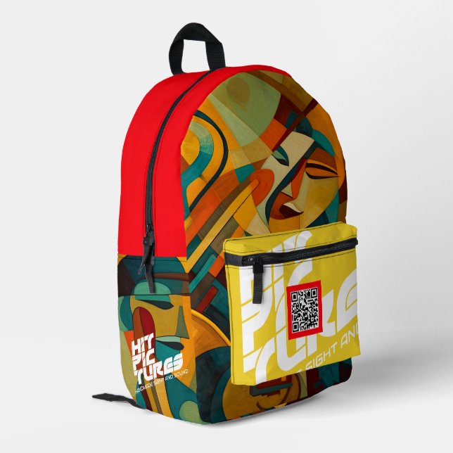 Jazzy Artwork Design Backpack V2 (Back Corner Left)