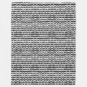 Jazzy Black & White Melting Zebra Stripes Fleece Blanket