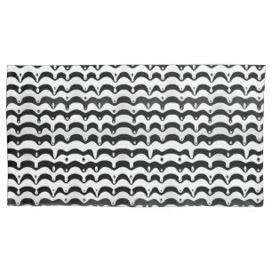 Jazzy Black & White Melting Zebra Stripes Pillowcase
