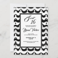 Jazzy Black & White Wavy Zebra Stripes
