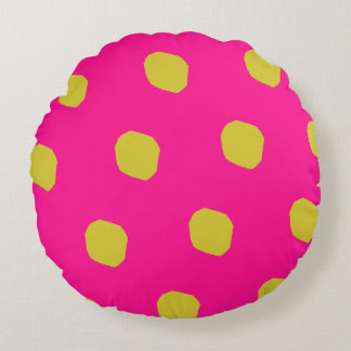 Jazzy colours Round Pillow