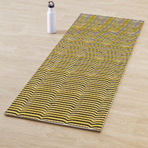 Jazzy Cute Black & Yellow Striped Bumblebee Yoga Mat
