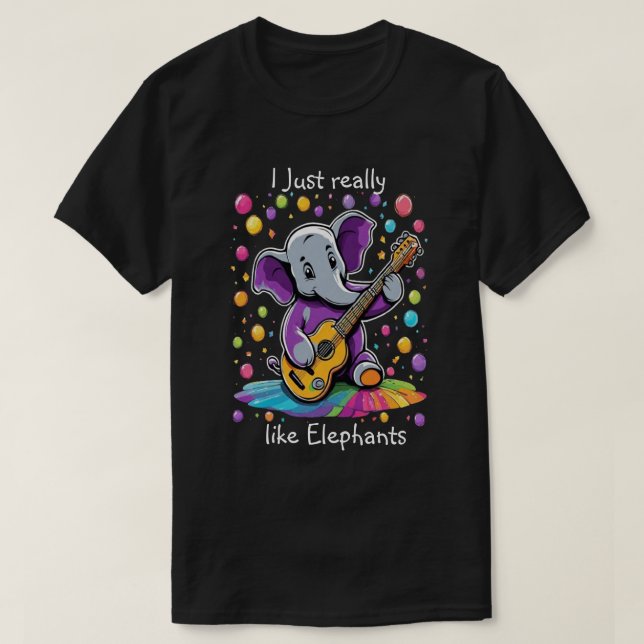 Jazzy Elephant Serenade Birthday  T-Shirt (Design Front)