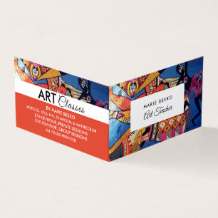 Jazzy Graffiti Art, Art Teacher, Detailed Business Card