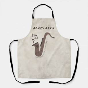 Jazzy Java-Coffee Beans-Saxophone- Apron