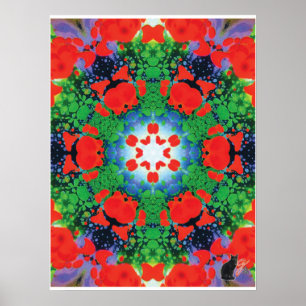 Jazzy Kinetic Collage Kaleidoscope Poster