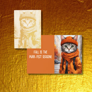 Jazzy Kitty  - October Vibes Foil Card