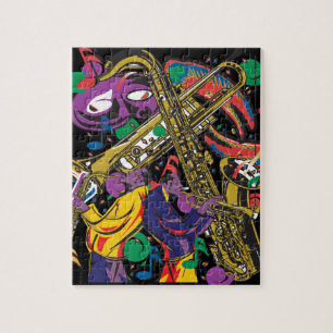 Jazzy New Orleans Music Fest Jigsaw Puzzle