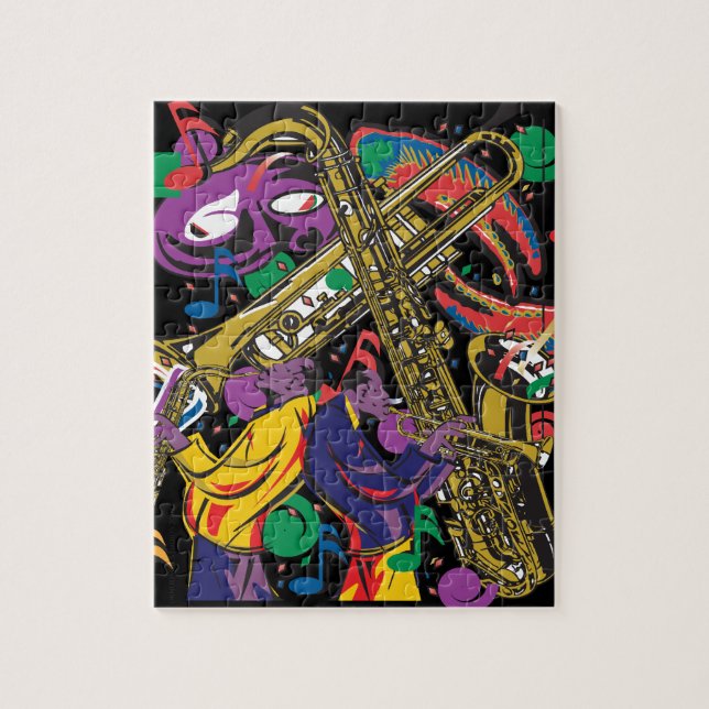 Jazzy New Orleans Music Fest Jigsaw Puzzle (Vertical)