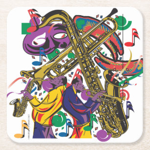 JAZZy Square Paper Coaster